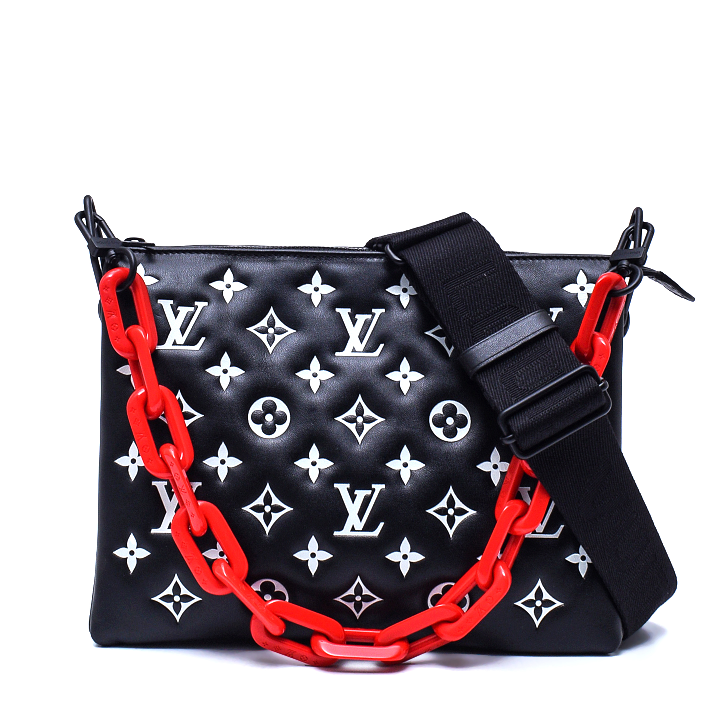 Louis Vuitton - Black Embossed Puffy Monogram Coussin PM Bag